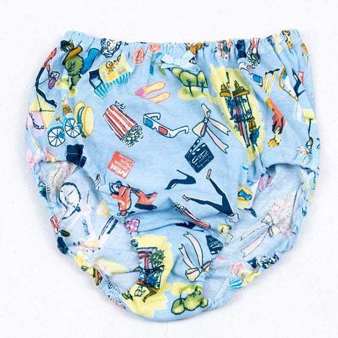 ショーツ TUNIC 50強撚フライス*ワールドカフェ オヤスミパンツ ブルー サイズM 1097M-C