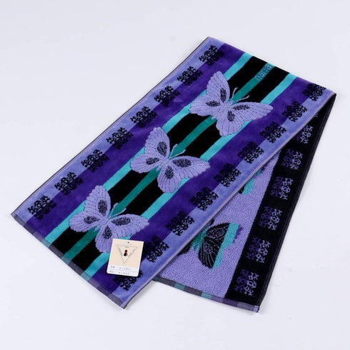 タオル 横浜ナナ 湘南ナナ NANA スポーツタオル B蝶 パープル nn-spt2