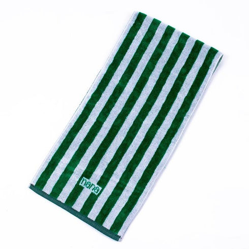 タオル 横浜ナナ 湘南ナナ NANA フェイスタオル ハーフ ストライプ シログリーン nn-fth34-B