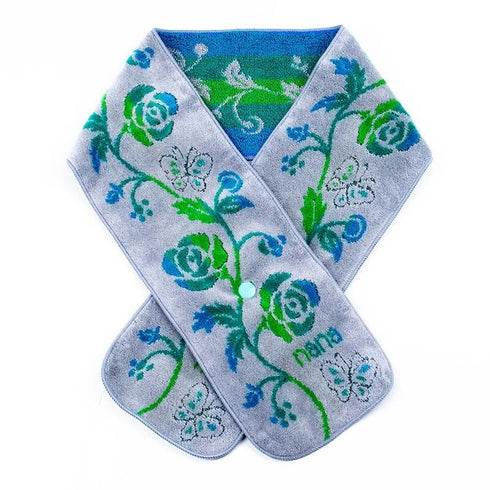 マフラー 横浜ナナ 湘南ナナ NANA ボタン付きナロータオルマフラー ローズパピヨン グレー多色 nn-tmf8-B2