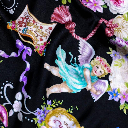 シャツ TUNIC ビスコラピア*ラブリーシーズン ノースリーブシャツ クロ 8339-C