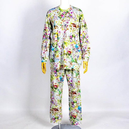 【セール】パジャマ TUNIC 40接結・エンジェルビュー フリーサイズ トレーナーパジャマ グレー杢 AWS-23458-C ¥25,300→¥17,710