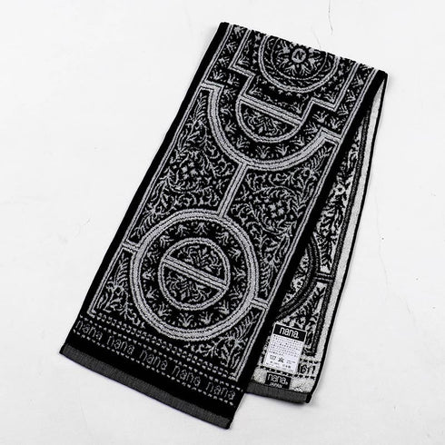 タオル 横浜ナナ 湘南ナナ NANA フェイスタオル ハーフ ドーム柄 クロシロ nn-fth27-U