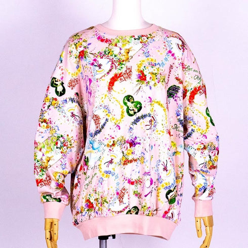 【セール】トレーナー TUNIC 40接結・メロディフラワー ピンク フリーサイズ トレーナー AWS-6334-A ¥15,400→¥10,780