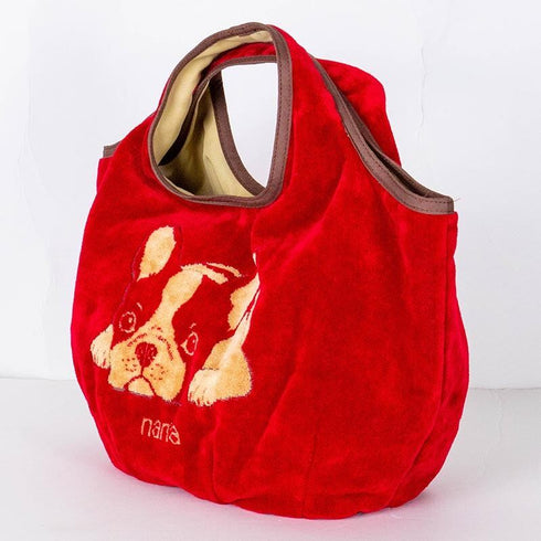 バッグ 横浜ナナ 湘南ナナ NANA Kバッグ フレンチブルドッグ柄 アカベージュ nn-k63