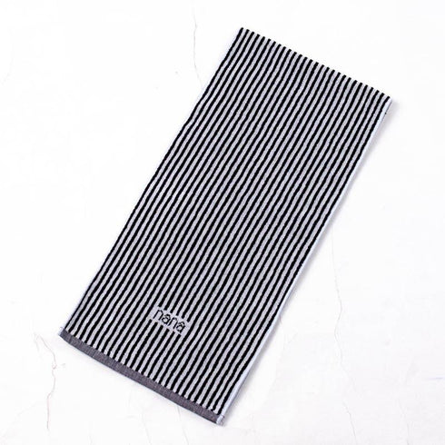 タオル 横浜ナナ 湘南ナナ NANA フェイスタオル ハーフ ストライプ柄 クロシロ nn-fth39-I