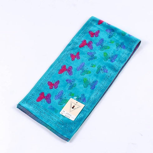 タオル 横浜ナナ NANA フェイスタオル ハーフ パピヨン ターコイズブルー多色 nn-fth7-D