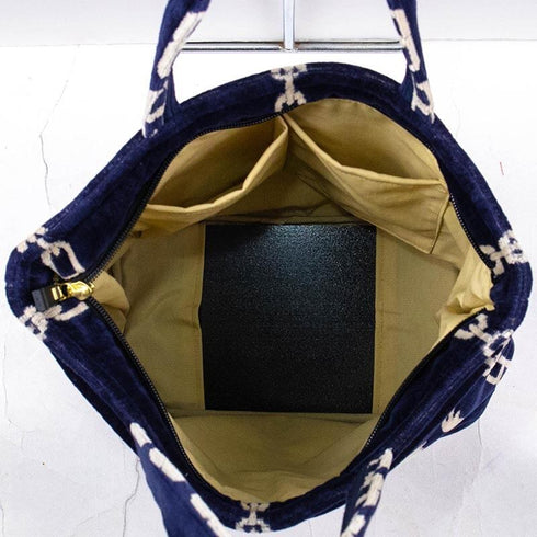 バッグ 横浜ナナ 湘南ナナ NANA トートポケットバッグ ホース柄 紺ベージュ nn-ttp4-B