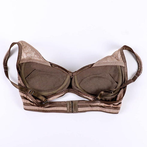 ブラジャー TUNIC サッカーボーダー ふわっとブラ M モカ 4179M-E