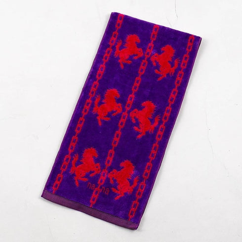 タオル 横浜ナナ 湘南ナナ NANA フェイスタオル ハーフ ホース柄 パープルピンク nn-fth32-Q