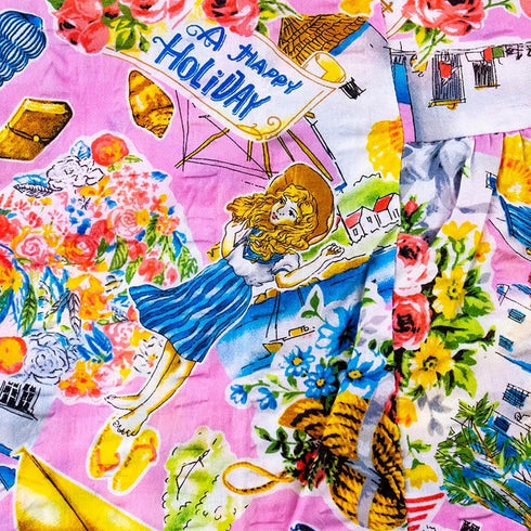 ワンピース TUNIC 80ローンサッカー・フレンチシャーリングワンピース ヨット フリーサイズ ピンク 53044-A