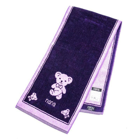 タオル 横浜ナナ 湘南ナナ NANA フェイスタオル ハーフ ベア 紺パープル nn-fth2-H
