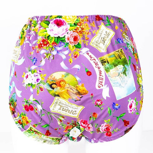 ショーツ 下着 TUNIC ビスコラピア・オールハピネス オヤスミパンツ パープル 1118L-C