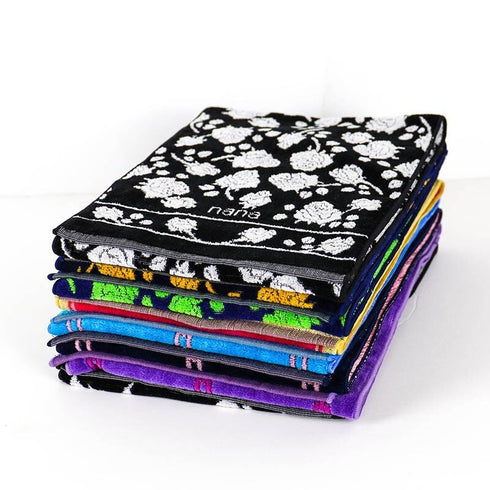 タオル 横浜ナナ 湘南ナナ NANA フェイスタオル ハーフ ローズ2柄 紺ライトグリーン  nn-fth11-Z