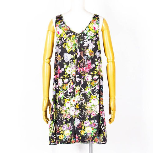 スリップ TUNIC ビスコラピア・リリーフェアリー Aラインスリップ クロ 1565-D
