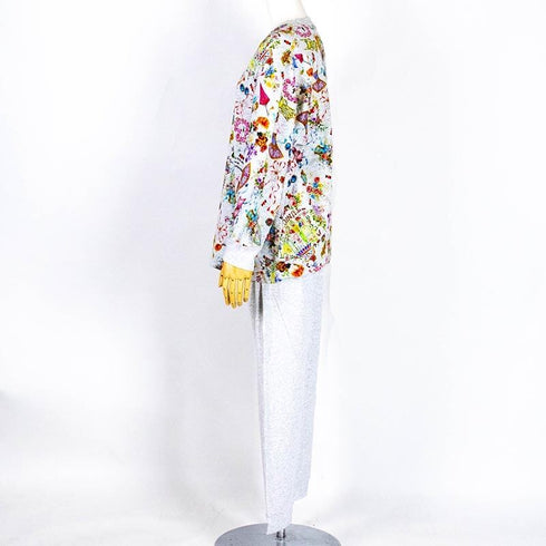 【セール】パジャマ TUNIC 40接結・リースエンジェル トレーナーパジャマ フリーサイズ グレー杢 AWS-23434-C