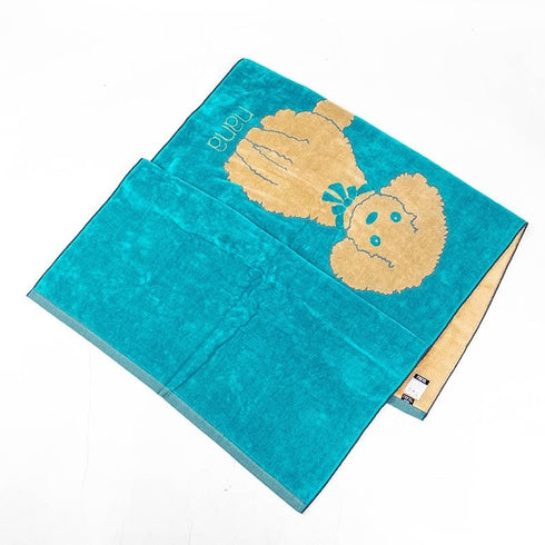 タオル 横浜ナナ NANA バスタオル プードル ターコイズブルーベージュ nn-bast5-B