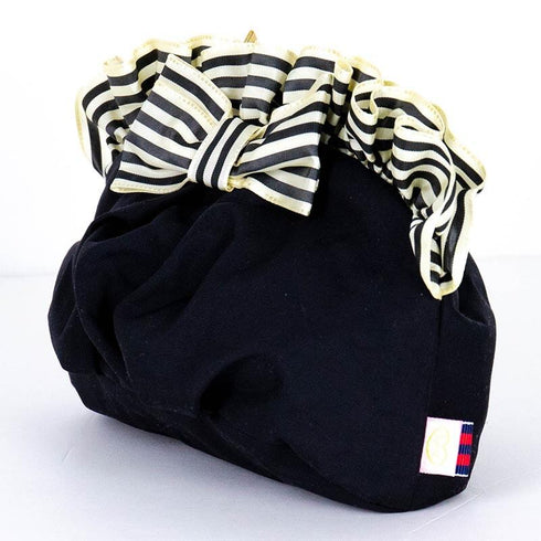 ポーチ TUNIC ★カーラのフリルポーチ クロ 18170-D