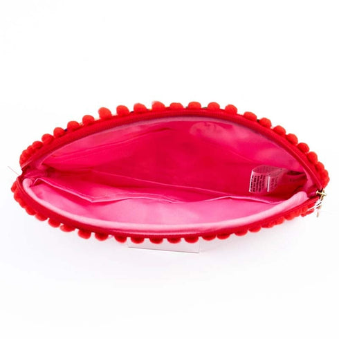 ポーチ TUNIC 綿プリント オリビアガーデンのリボンポーチ アカ 18135-B