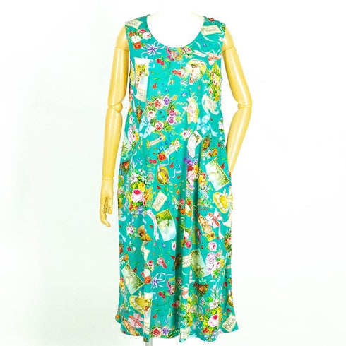 ノースリーブ TUNIC ビスコラピア・オールハピネス ノースリーブネグリジェ グリーン 13416-B