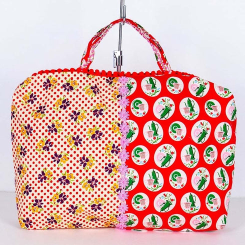 バッグ TUNIC 綿プリント オリビアガーデンのランジュBag アカ 18133-B