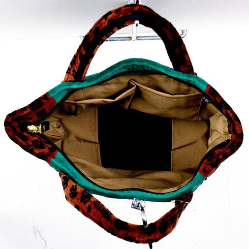 バッグ 横浜ナナ 湘南ナナ NANA トートバッグ小 ジャガー柄 グリーン nn-tts5C